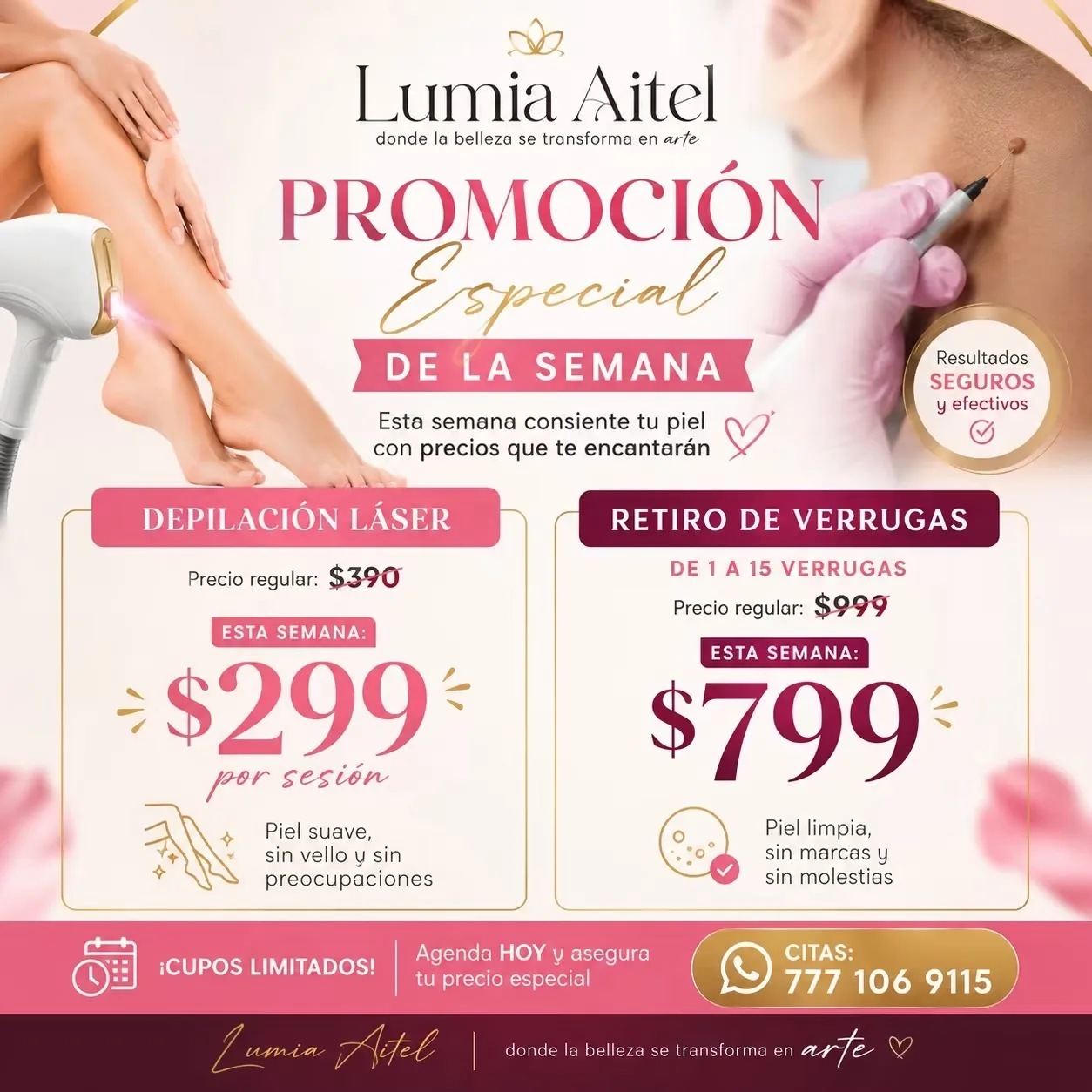 Servicios estéticos faciales y corporales