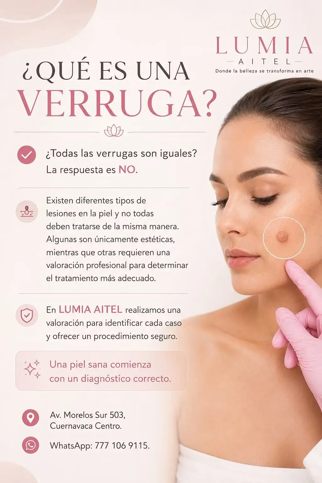 Información sobre valoración de lesiones cutáneas